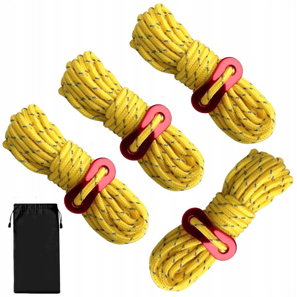 DURABLE TENT PULLS 4M YELLOW RE_GULATED CASE 8PCS