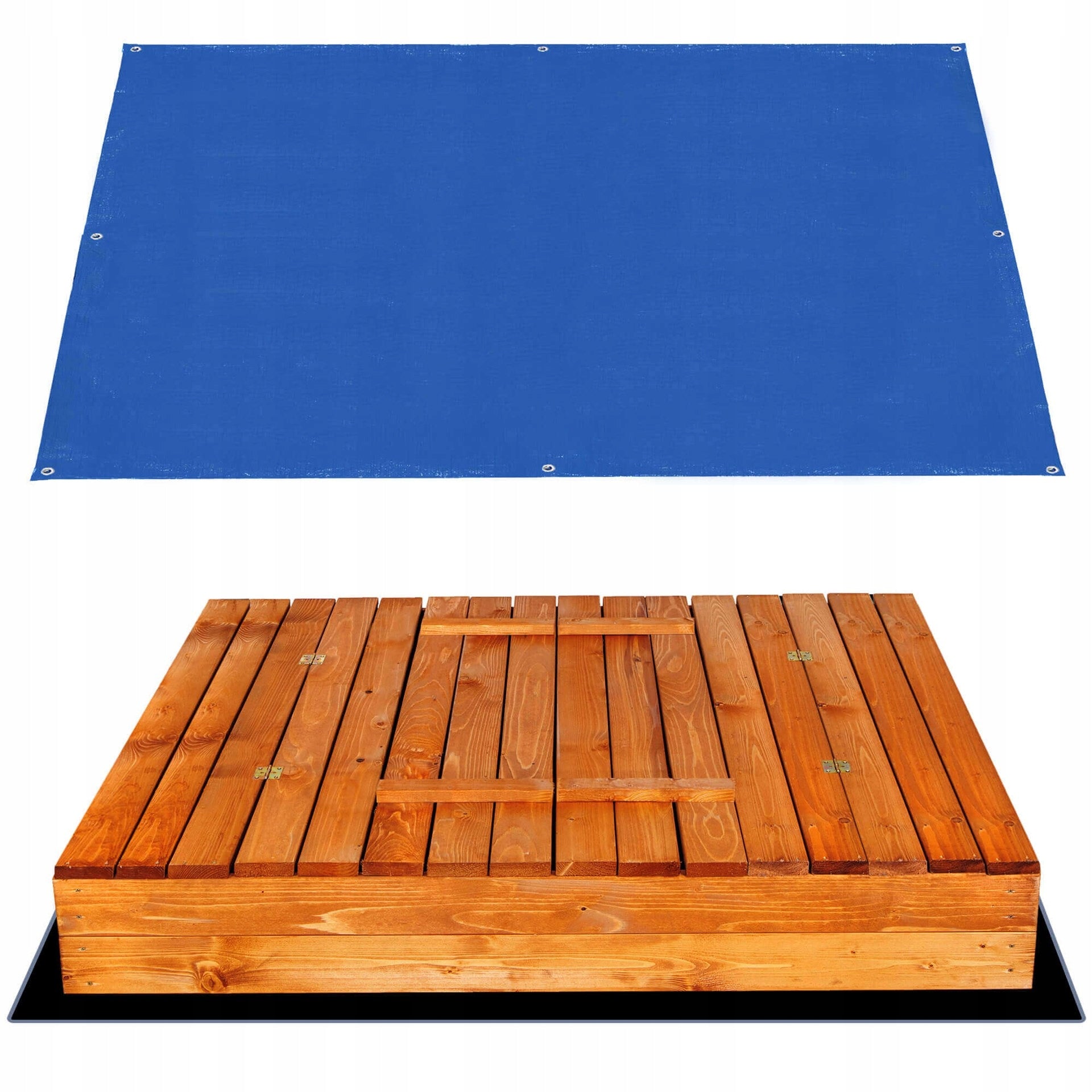 DURABLE WOODEN SANDBOX Large 150cm Impregnated With Benches Lockable Manufacturer code SB150ZZ