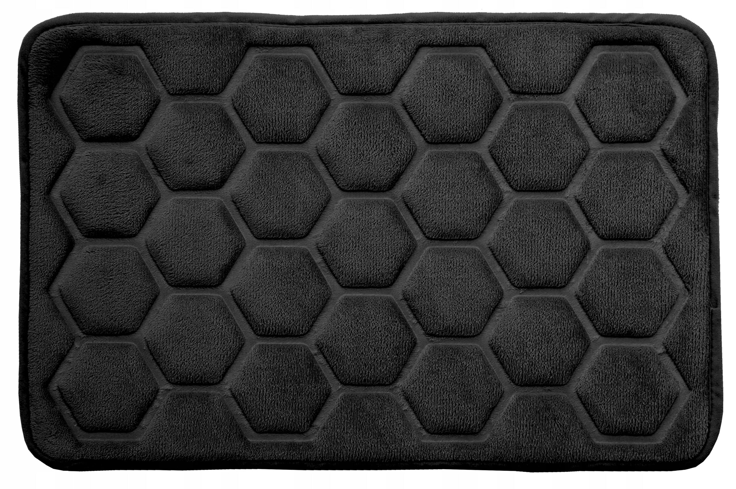 DUSCHY BATHROOM RUG ROCK 60x40cm BLACK