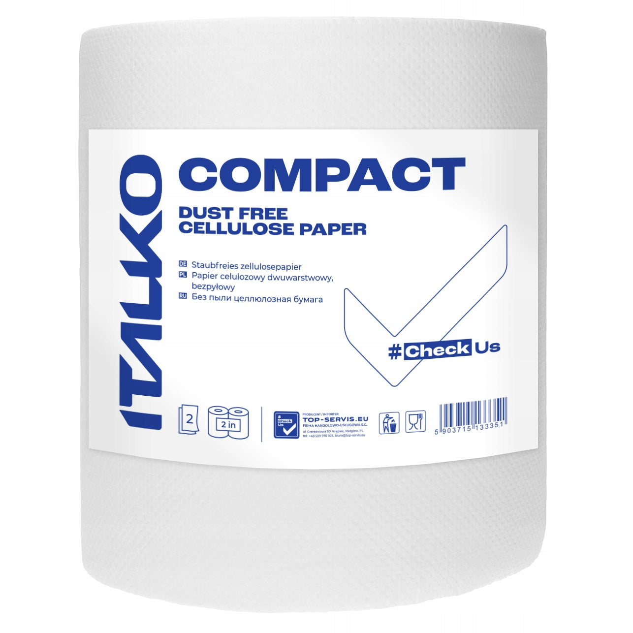 DUST-FREE CLEANER COMPACT NEW TOWEL CELLULOSE