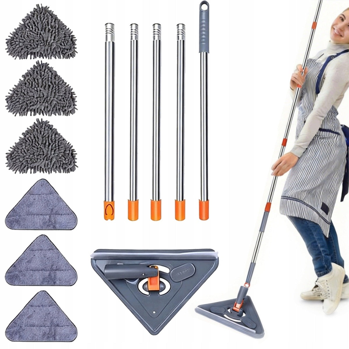 DUST WALL CLEANING MOP TELESCOPIC POLE SET