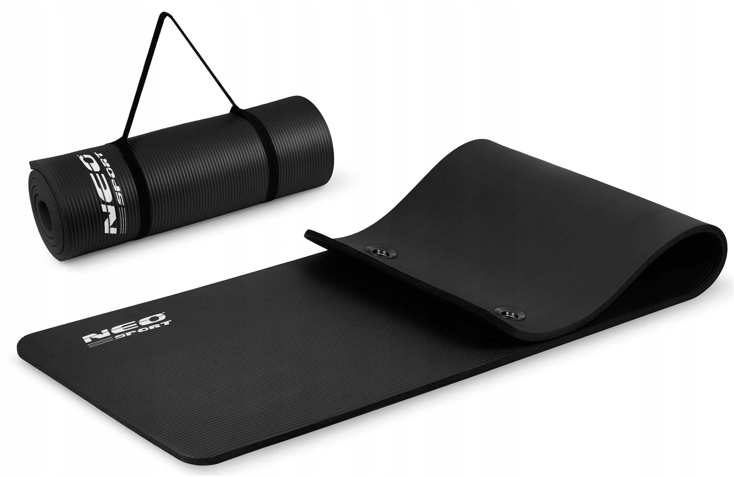 Gymnastikmatte Neo-Sport NS-923, 183x60x1,5 cm, schwarz 