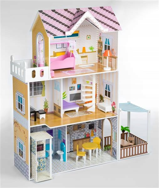 Medinis lėlių namelis Lean Toys Villa Marysia 16981