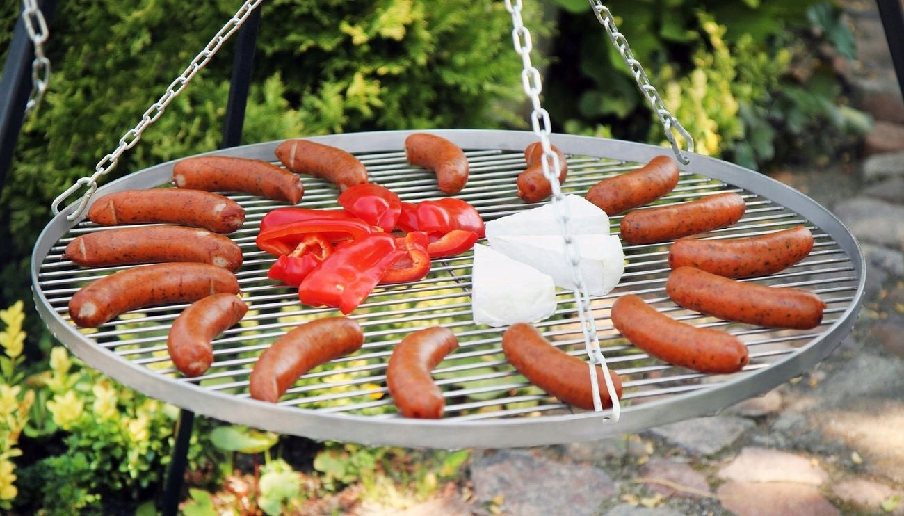 Stativ mit Grill Edelstahl CookKing 180 cm x 70 cm 