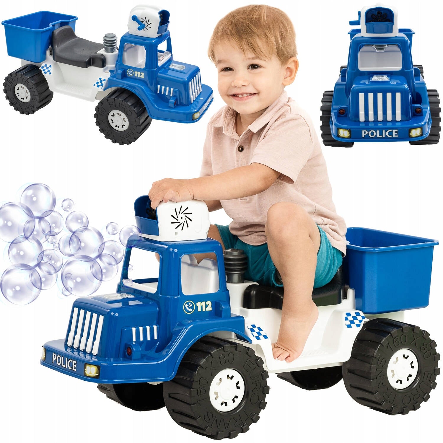 Kinderauto Marmat mit Blasengenerator Police 