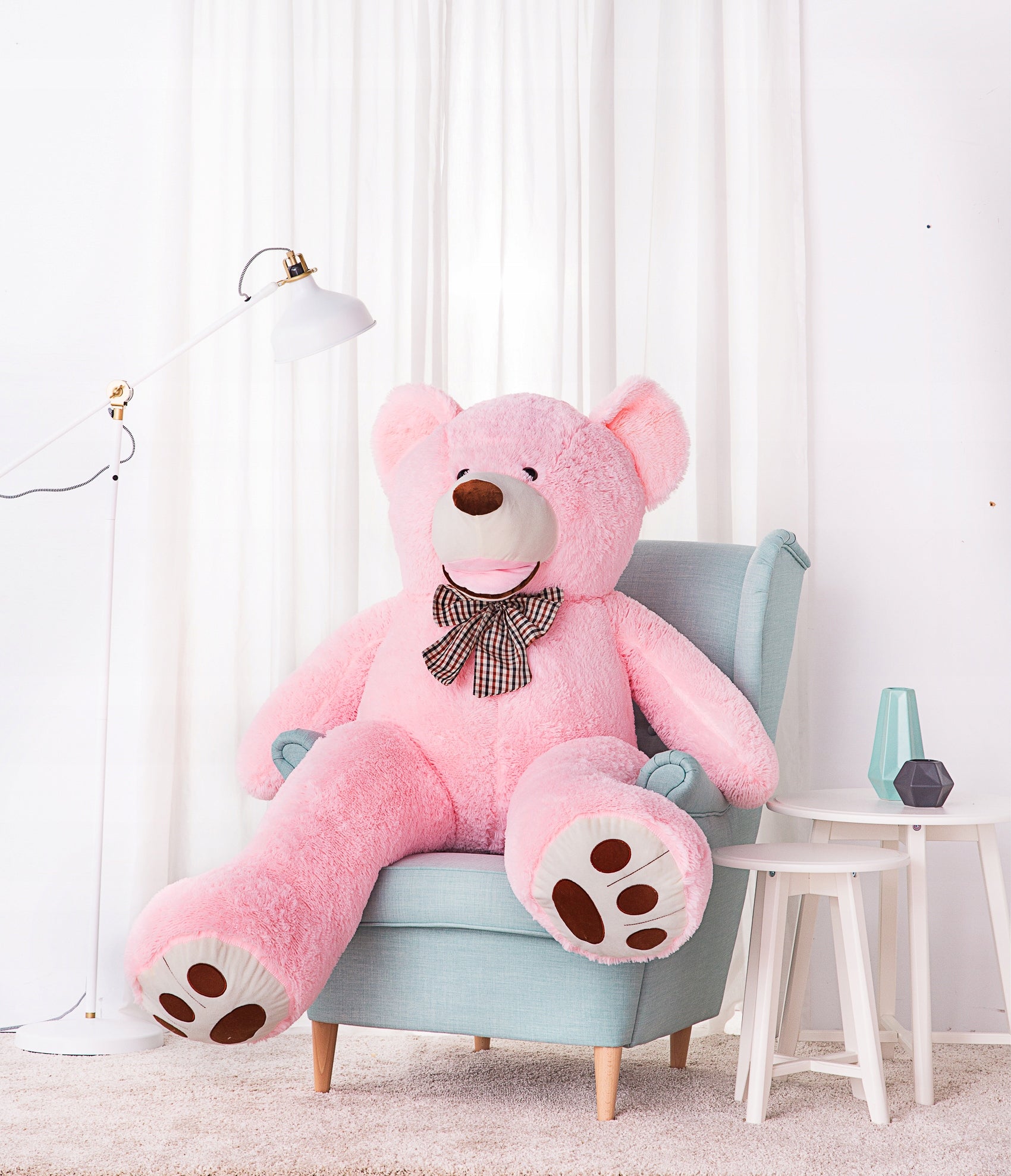 Großer Teddybär Bobo 160 cm, rosa, Stofftier 