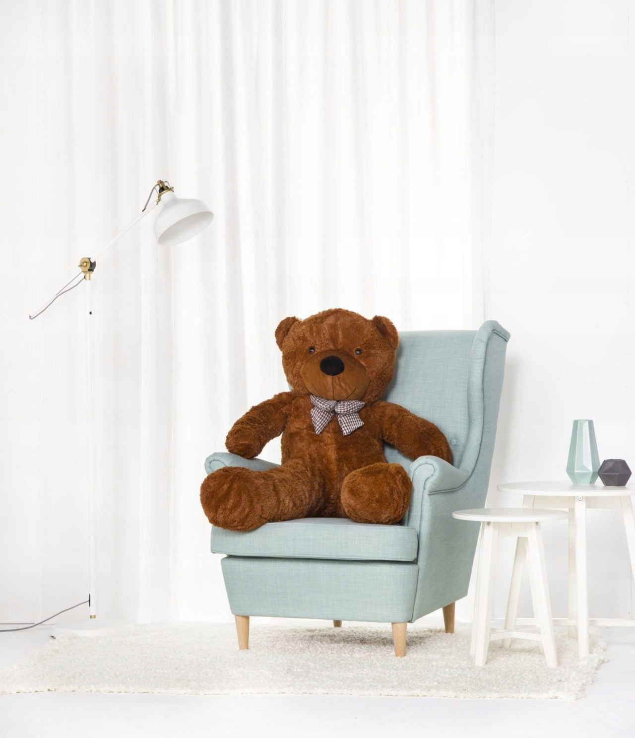 Großer Teddybär Popo 130 cm, hellbraun, Stofftier 