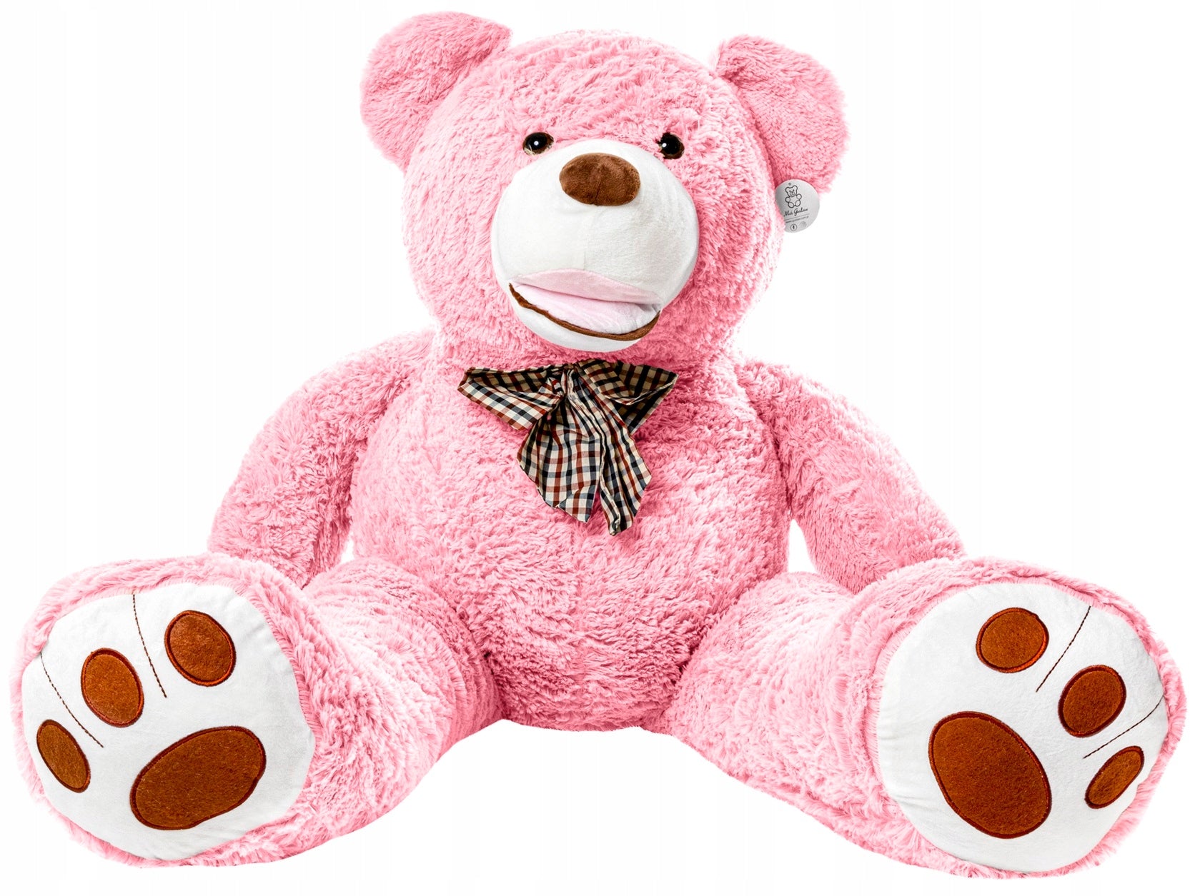 Didelis Pliušinis Meškiukas Bobo 130 Cm, Rožinis, Minkštas Žaislas
