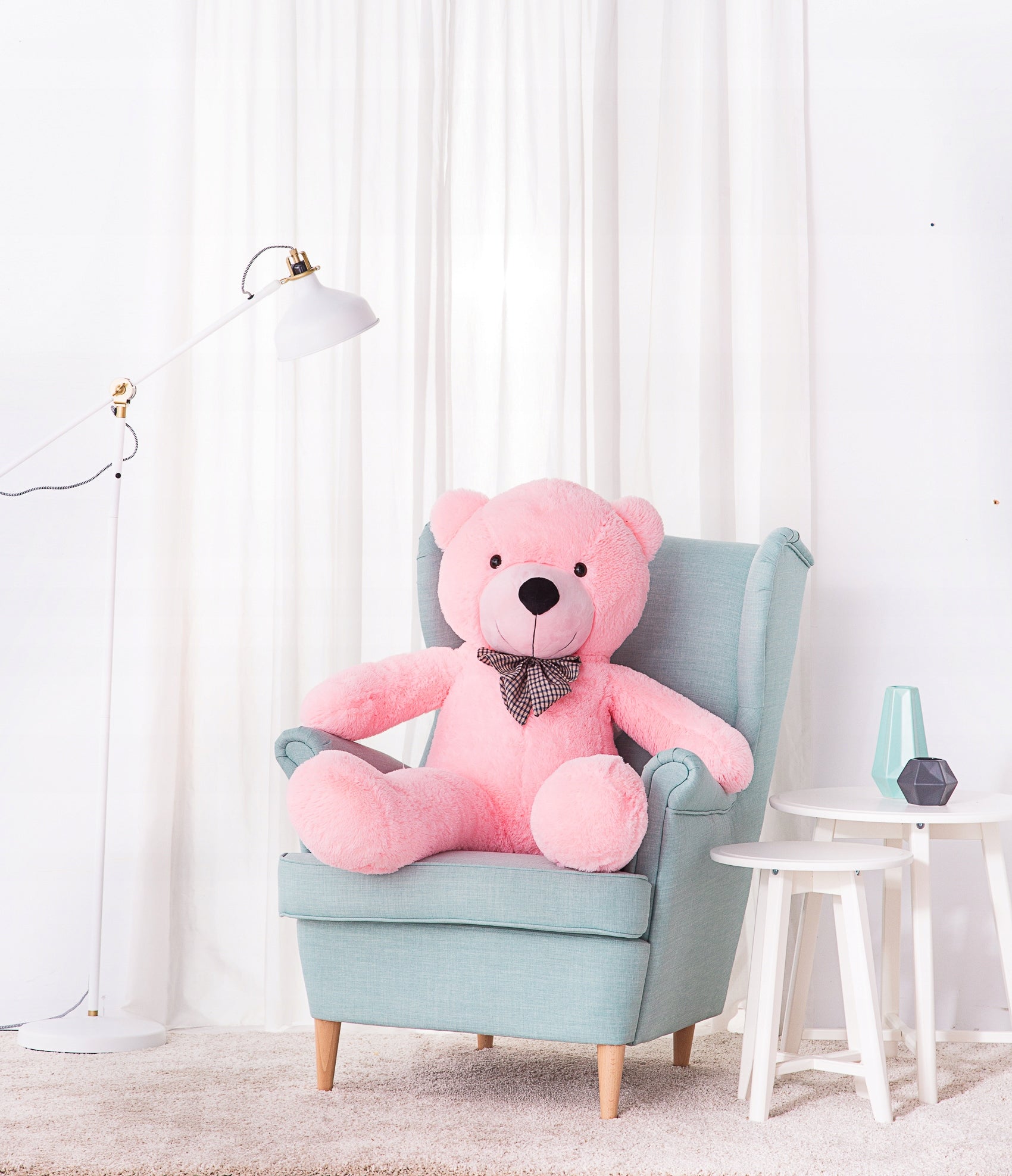 Didelis Pliušinis Meškiukas Popo 130 Cm, Rožinis, Minkštas Žaislas