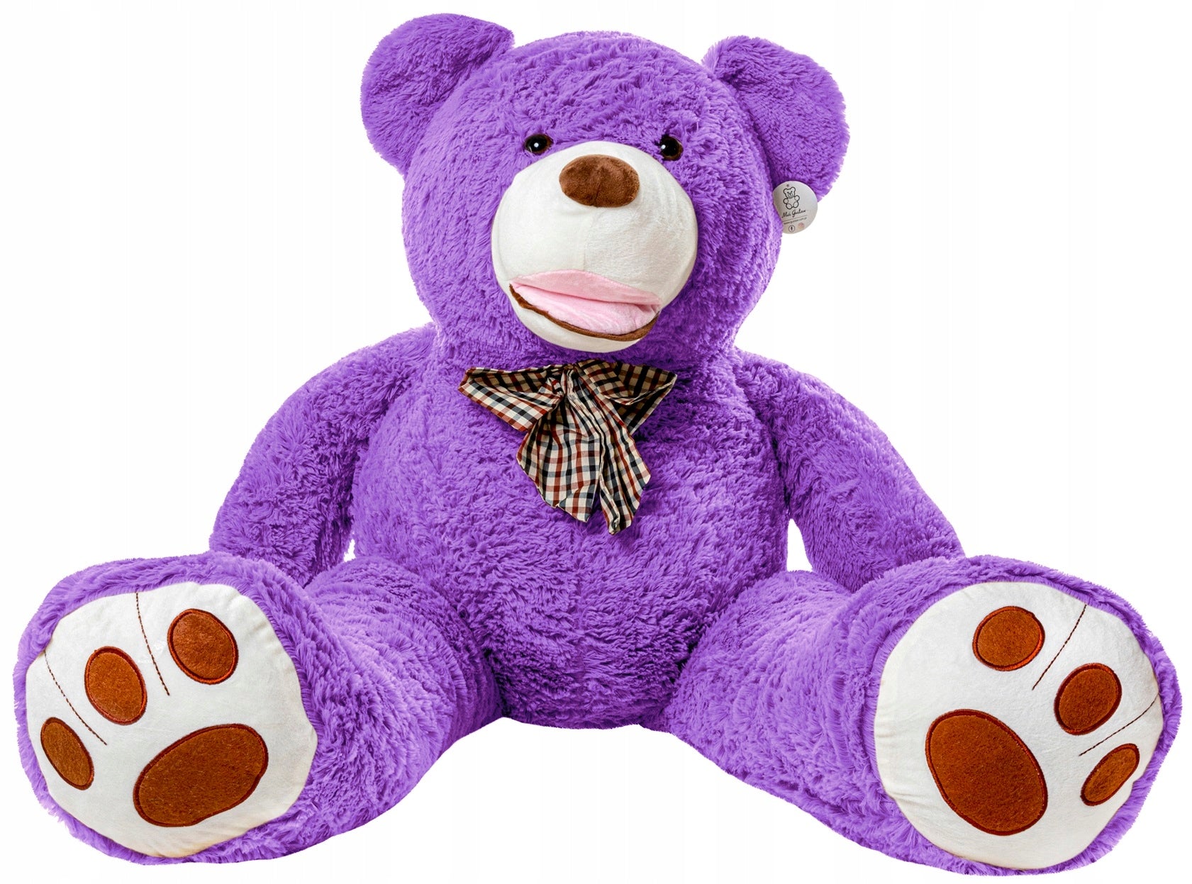 Didelis Pliušinis Meškiukas Bobo 160 Cm, Violetinis, Minkštas Žaislas