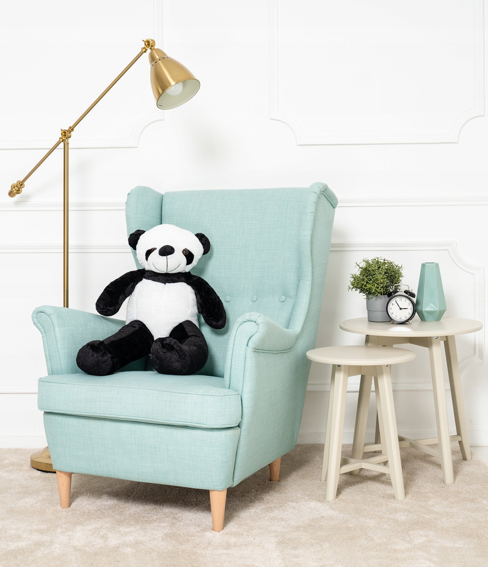 Großer Plüschpanda Pado 100 cm, weiß, Stofftier 