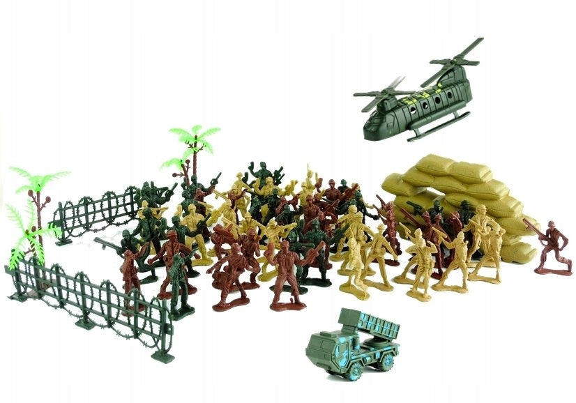 Großer Satz Militärfiguren, 71 d. 