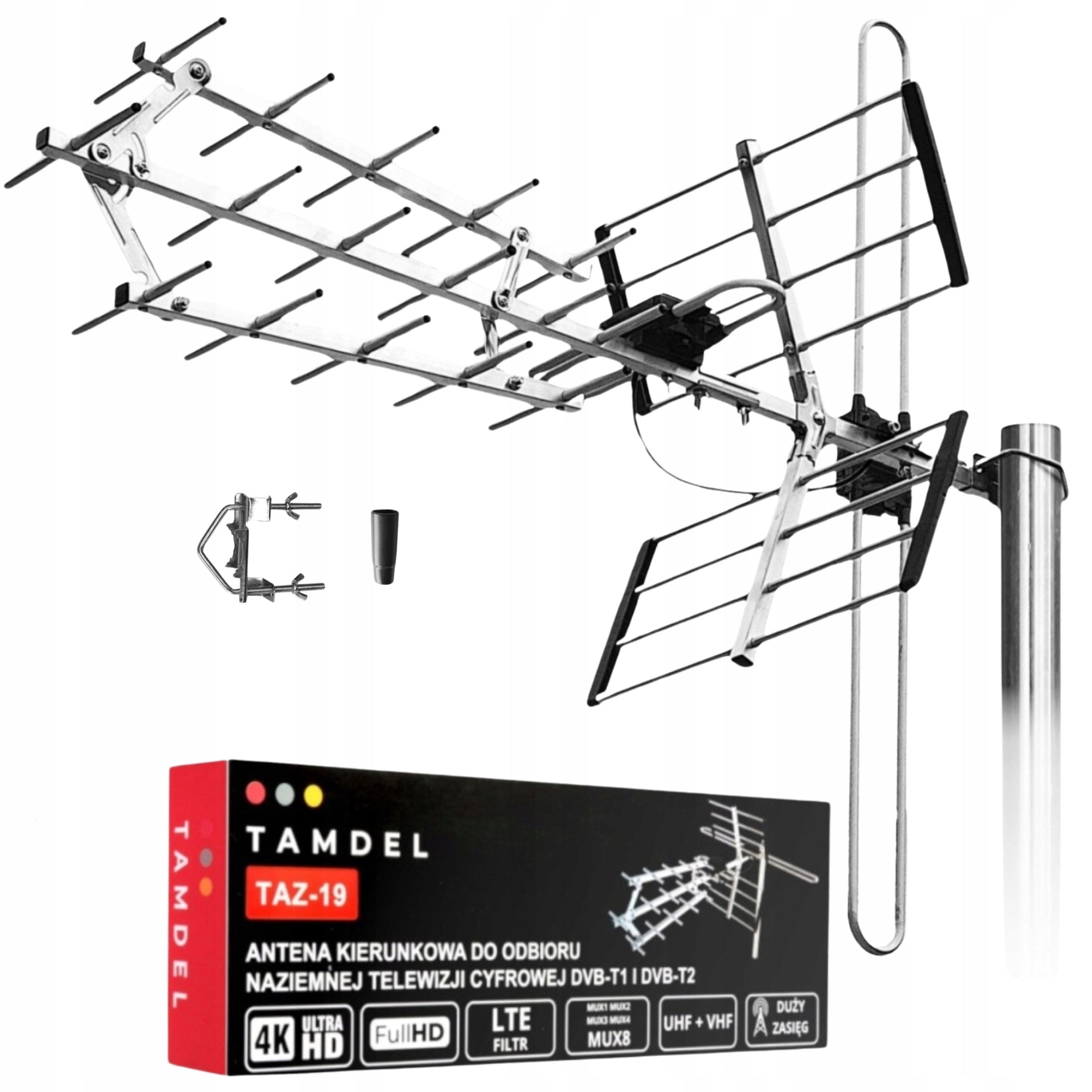 DVB-T2 COMBO MUX-8 LTE Directional VHF UHF TV Antenna