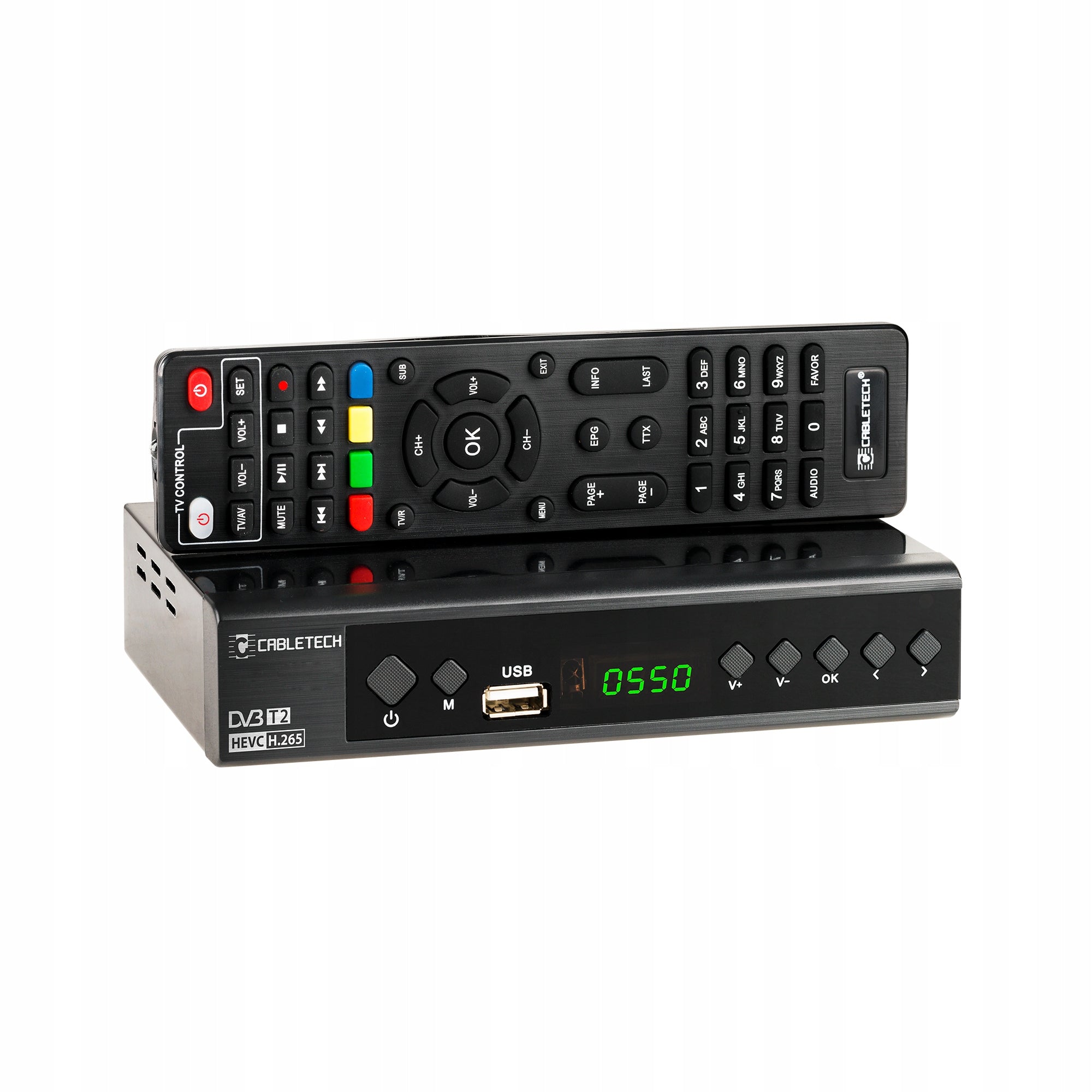DVB-T2 DVB-C Hevc H.265 10bit terrestrial TV set-top box Cabletech Packaging status original