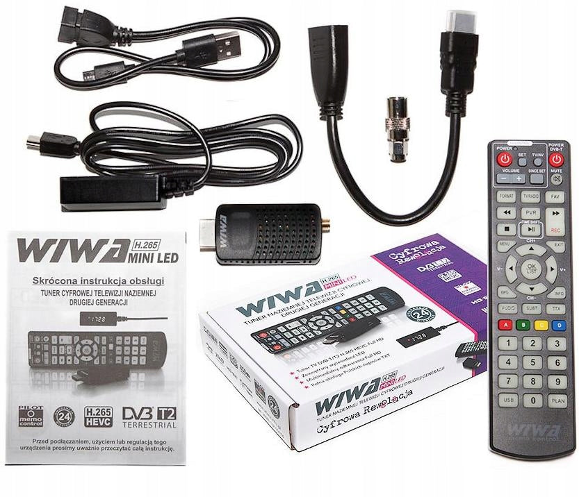 DVB-T2 Tuner WIWA H.265 MINI LED Terrestrial TV Set Top Box