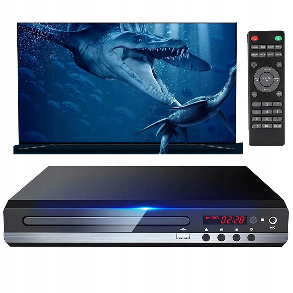 DVD PLAYER CD EVD 2 MICROPHONE JACKS 1080P HDMI USB