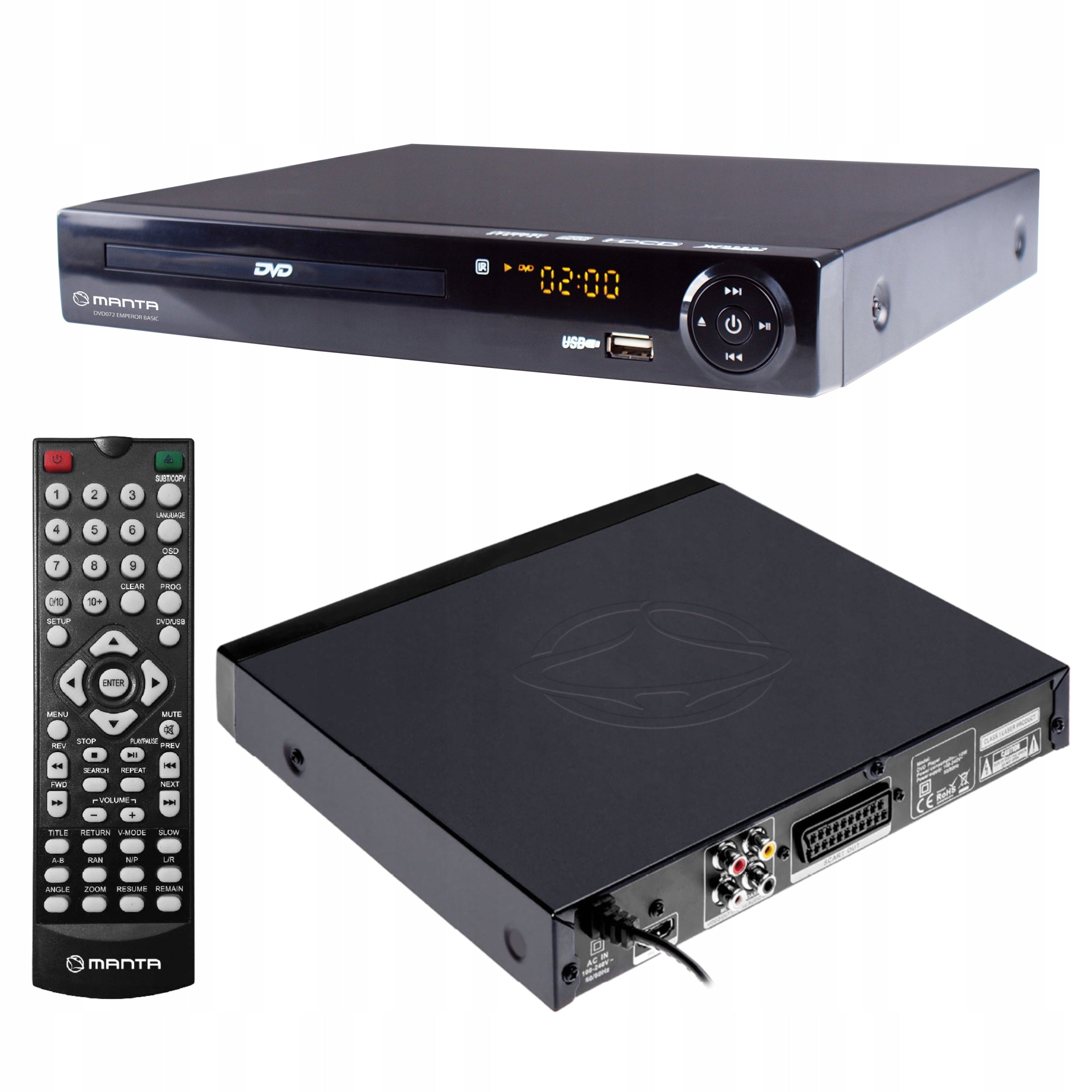 DVD player Manta DVD072 Emperor Basic HDMI USB Euro remote control Packaging status original