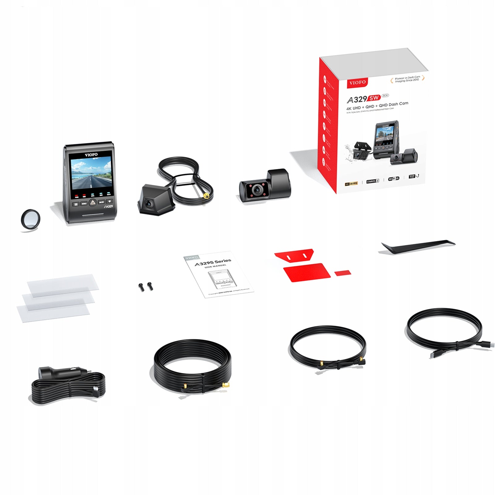 DVR CAR CAMERA VIOFO A329SW 3CH 4K HDR GPS WIFI ACCESSORIES Manufacturer code VIOFO-A329SW-3CH