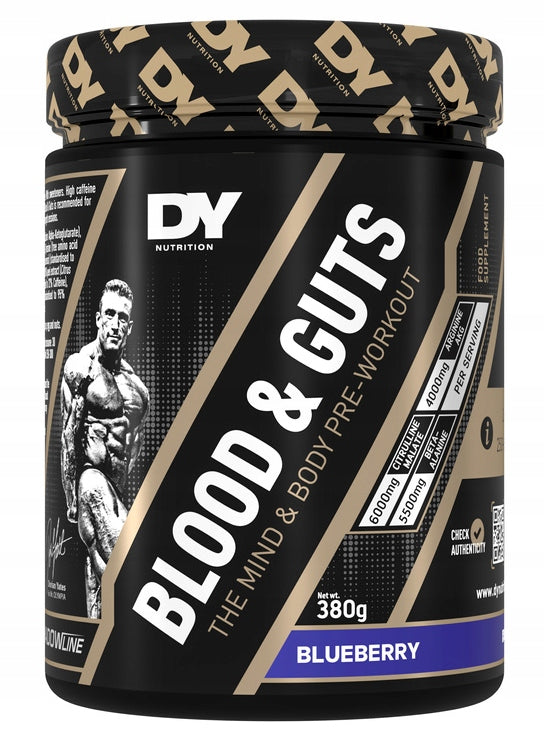DY Dorian Yates BLOOD & GUTS 380g Stimulation Pump Strength Berry