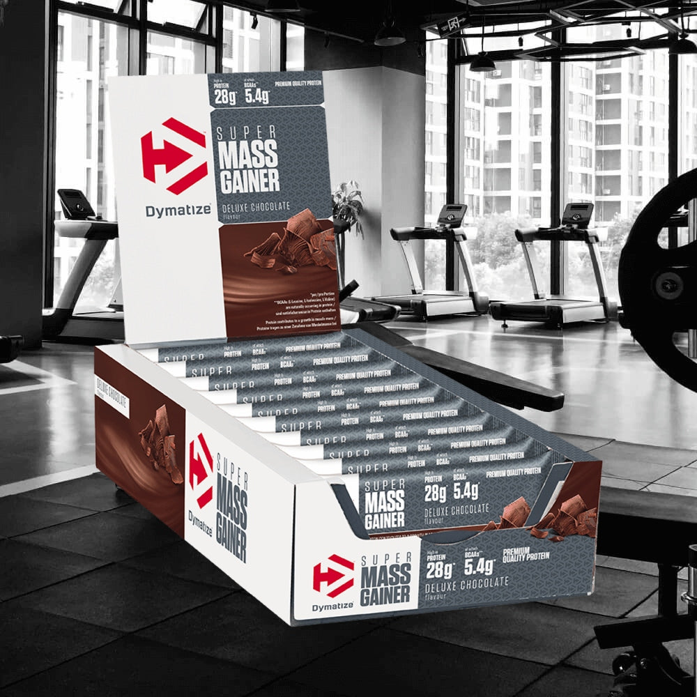 DYMATIZE Super Mass Gainer Bar 10x90g Protein Bar 28g Protein Chocolate Expiration date at least six months from the date of purchase