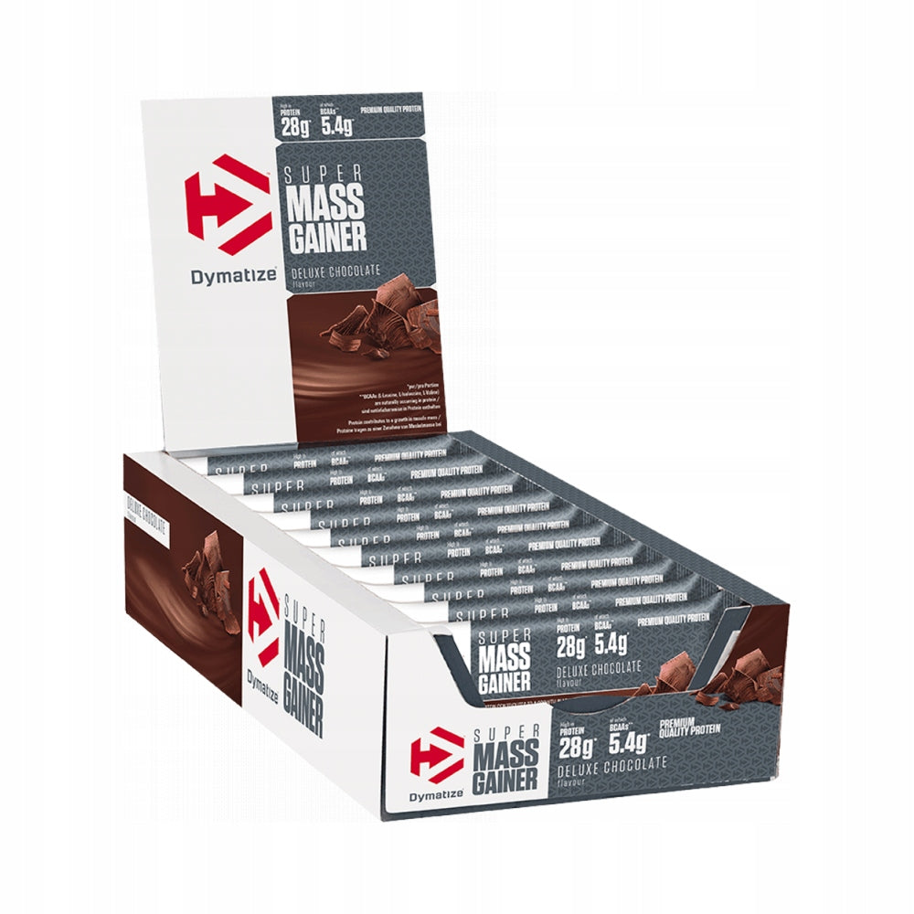 DYMATIZE Super Mass Gainer Bar 10x90g Protein Bar 28g Protein Chocolate Packaging status original