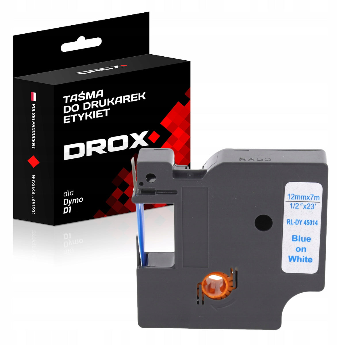 DYMO 45014 label tape 12mm white blue
