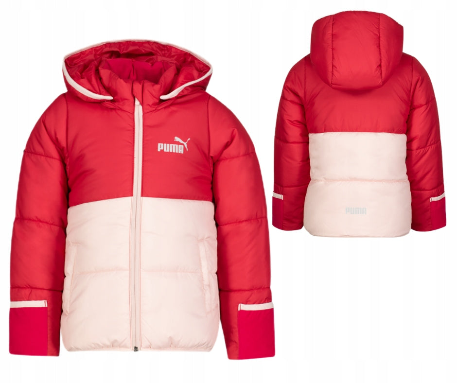 Jacke für Mädchen Puma, rosa/rot 