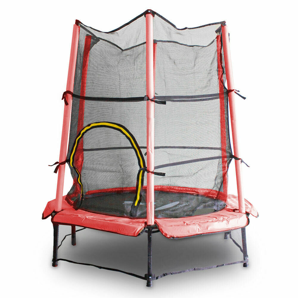 Trampolin für Kinder, 140 cm, rot 