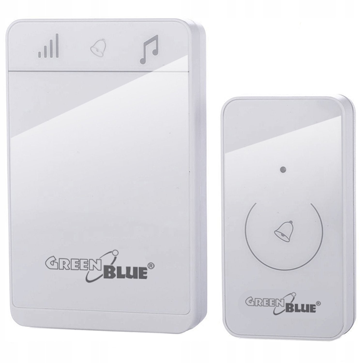 Kabelloser Türklingel-Transceiver, 52 Melodien, Weiß, Grün, Blau, GB111 W, Touchscreen, Reichweite 150 m 