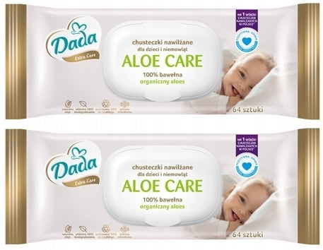 Dada Aloe Care cotton wet wipes 128pcs.