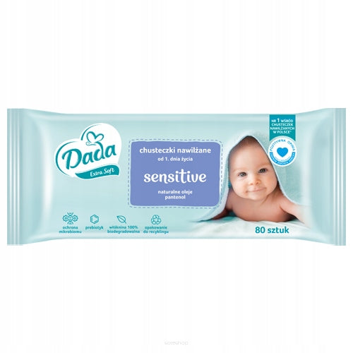 Dada Extra Soft Sensitive wet wipes 12 x 80 pcs. Brand Dada