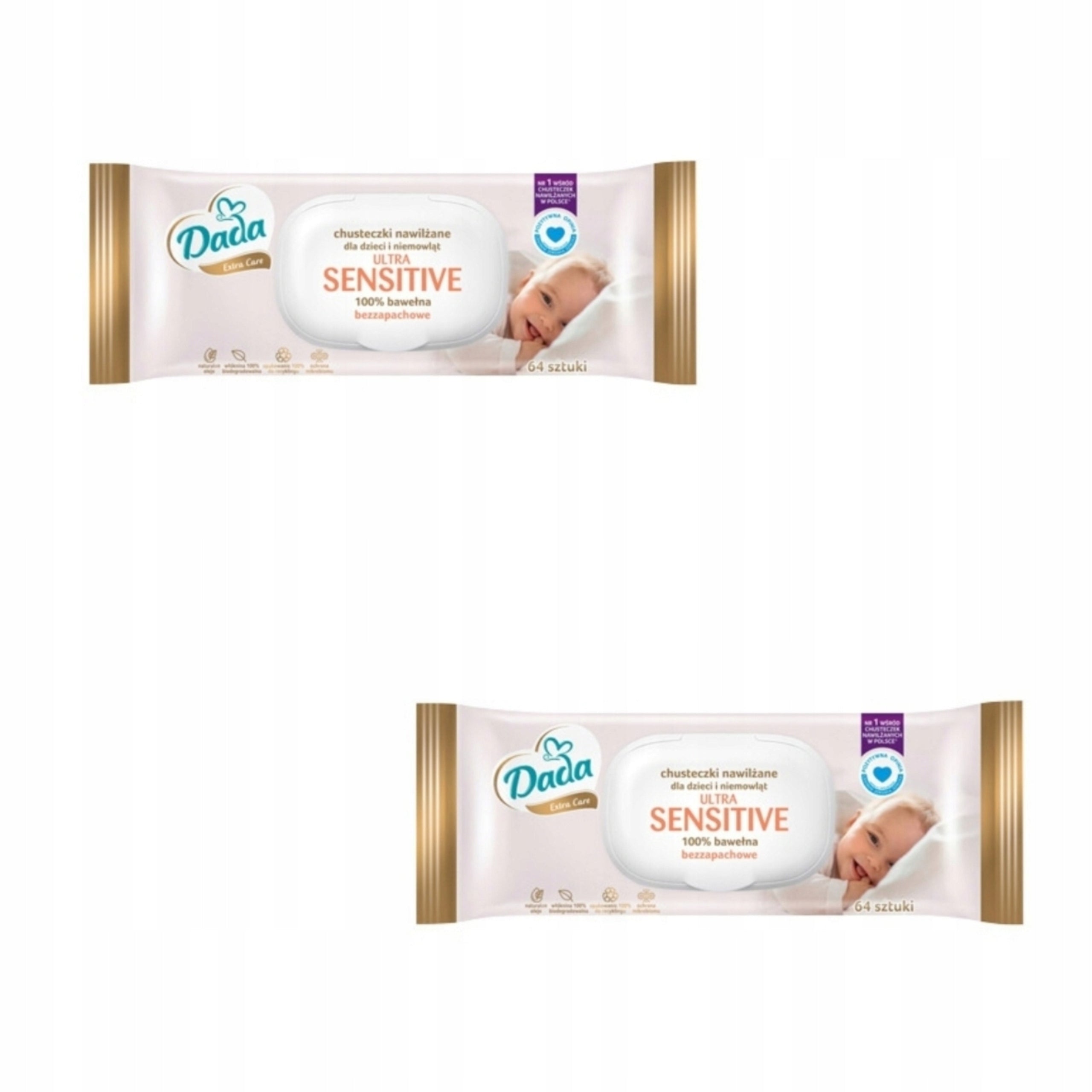 Dada Sensitive wet wipes 2 x 64 pcs.