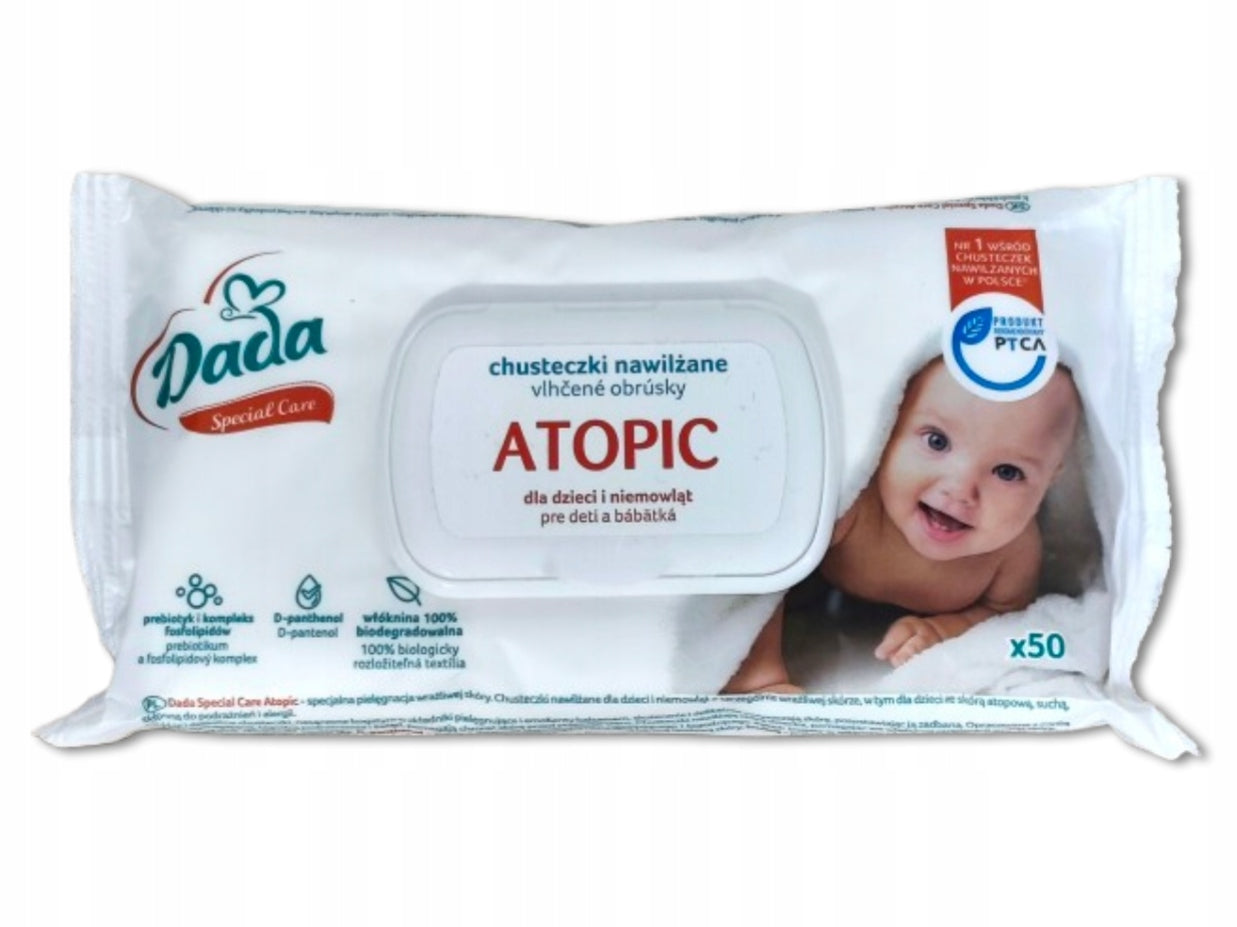 Dada Special Care Atopic Wet Wipes 50pcs Packaging status original