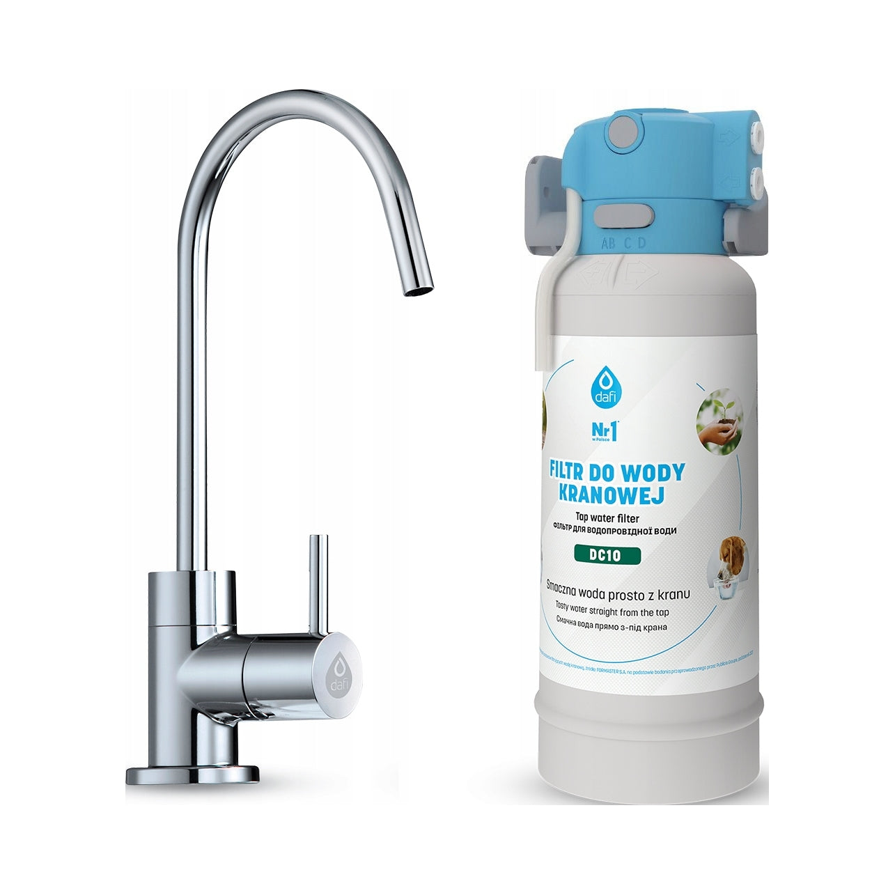 Dafi Flow Comfort Basic DC10 filter system with tap Alto chrome 1 pc. Manufacturer code F.FR.FIL.DC10.ALTO.CHR