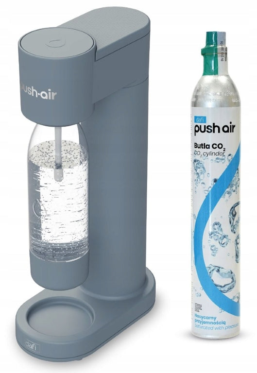 Dafi PushAir Saturator with CO2 cartridge + bottle 0,7l Steel Packaging status original