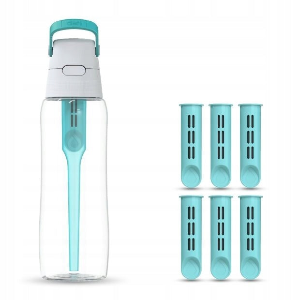Dafi SOLID Tritan Filter Bottle 0.7L Turquoise + 7 Filters