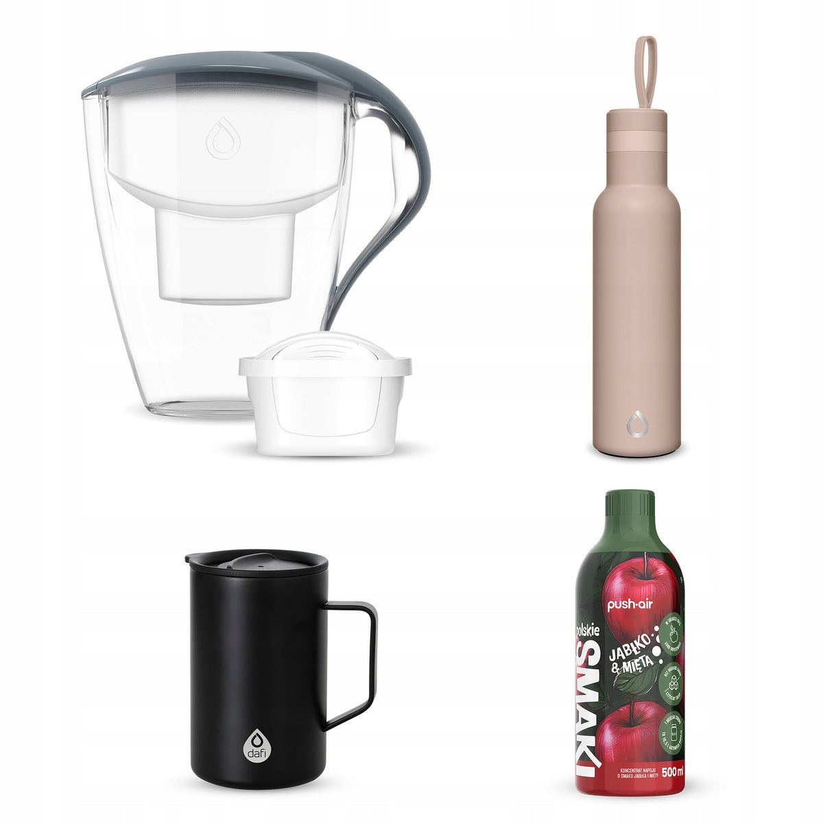 Dafi Set B2U5 Astra Jug + Syrup + Bottle and Thermal Mug
