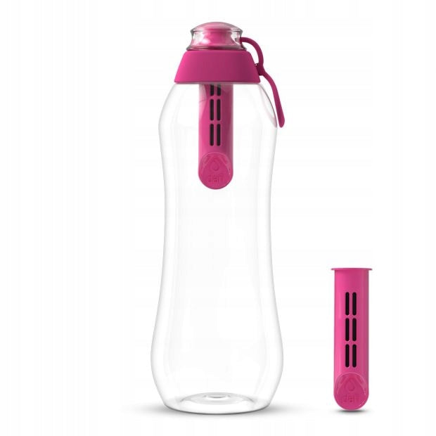 Dafi Soft 700 ml Flamingo Filter Bottle with 2 BPA Free Filters