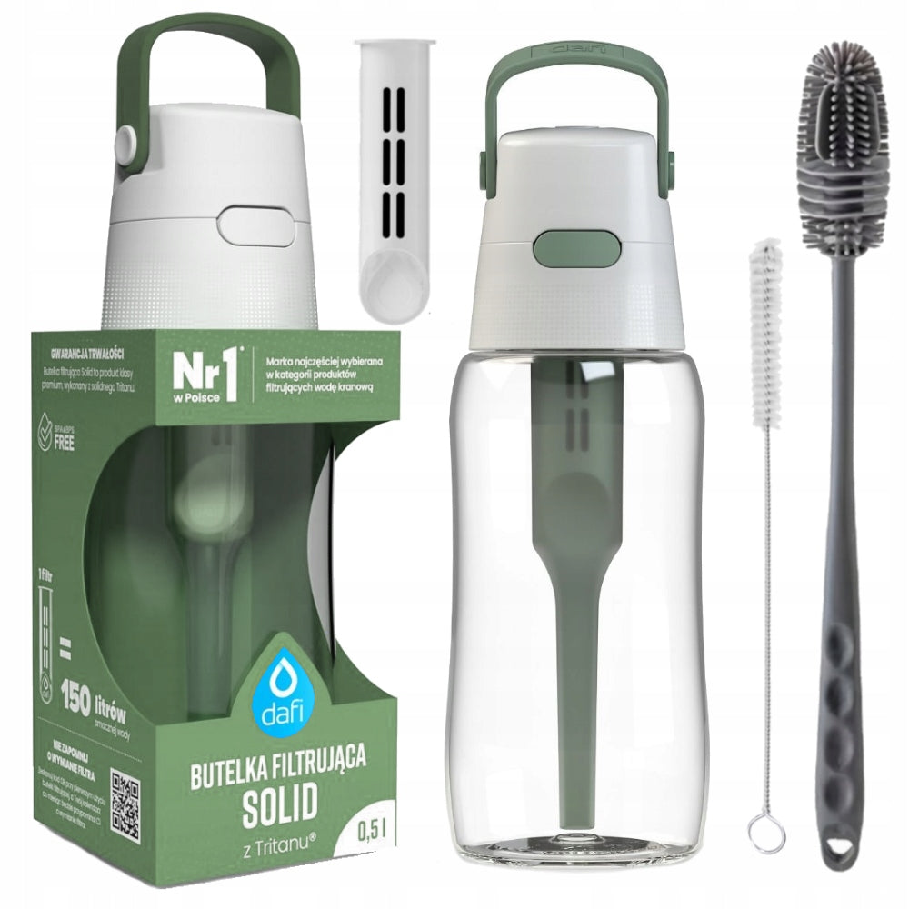 Dafi Solid 0,5 sage bottle + bottle brushes for tubes and mouthpieces