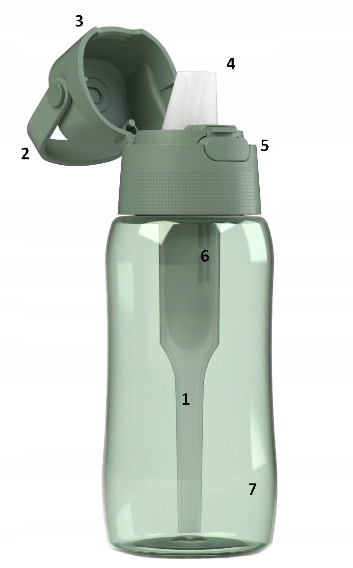 Dafi Solid Dyed Sage Filter Bottle 0,5 + Washing Brush Brand Dafi