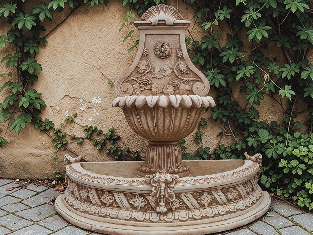Dakota fountain water pool with bottom bucket White Cement Ag-Bet Manufacturer Ag-Bet