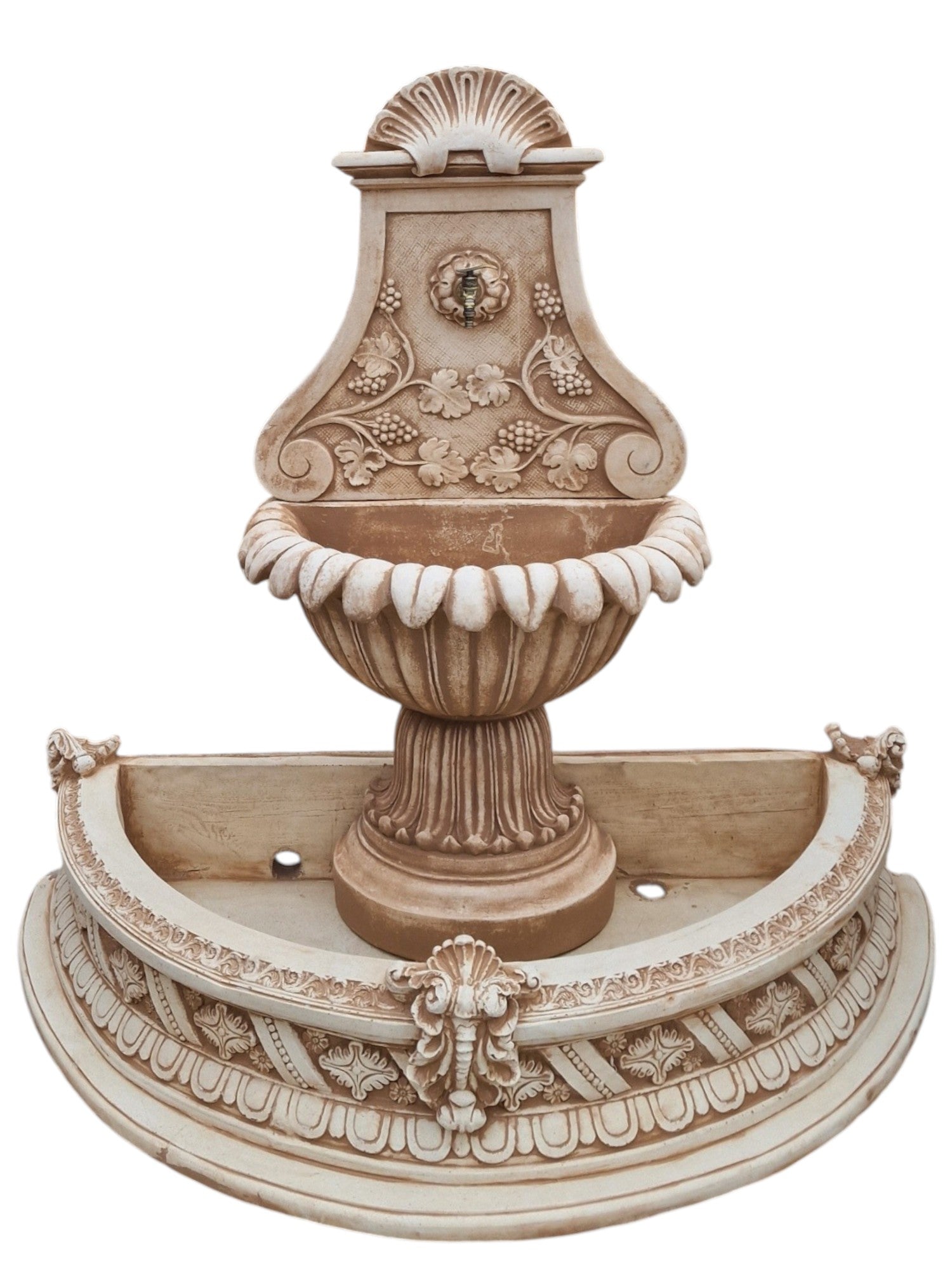 Dakota fountain water pool with bottom bucket White Cement Ag-Bet Manufacturer code Fontanna Przyścienna Dakota