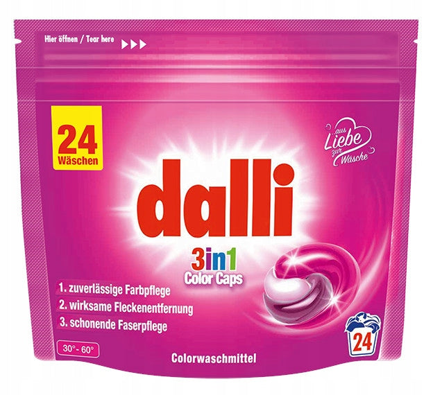 Dalli Color Caps 3in1 24 Pieces Fabric Washing Capsules