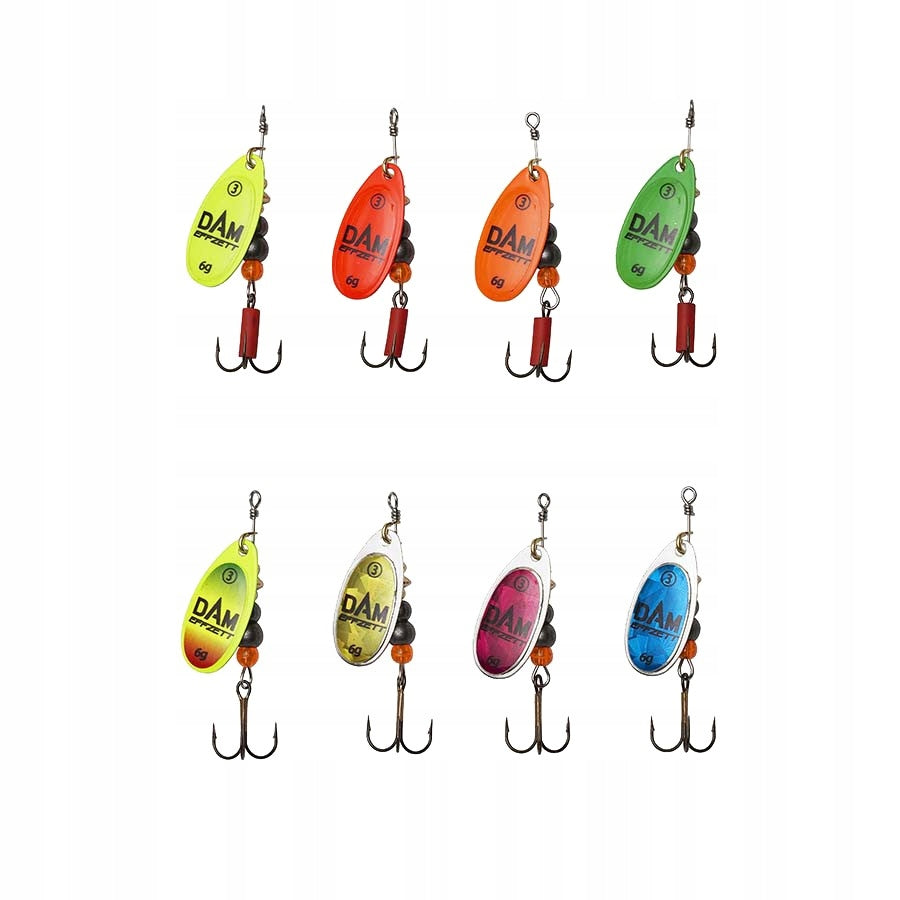 Dam EFFZETT FLUO SPINNER size. 2 -4g color RED on perch Manufacturer code 60666