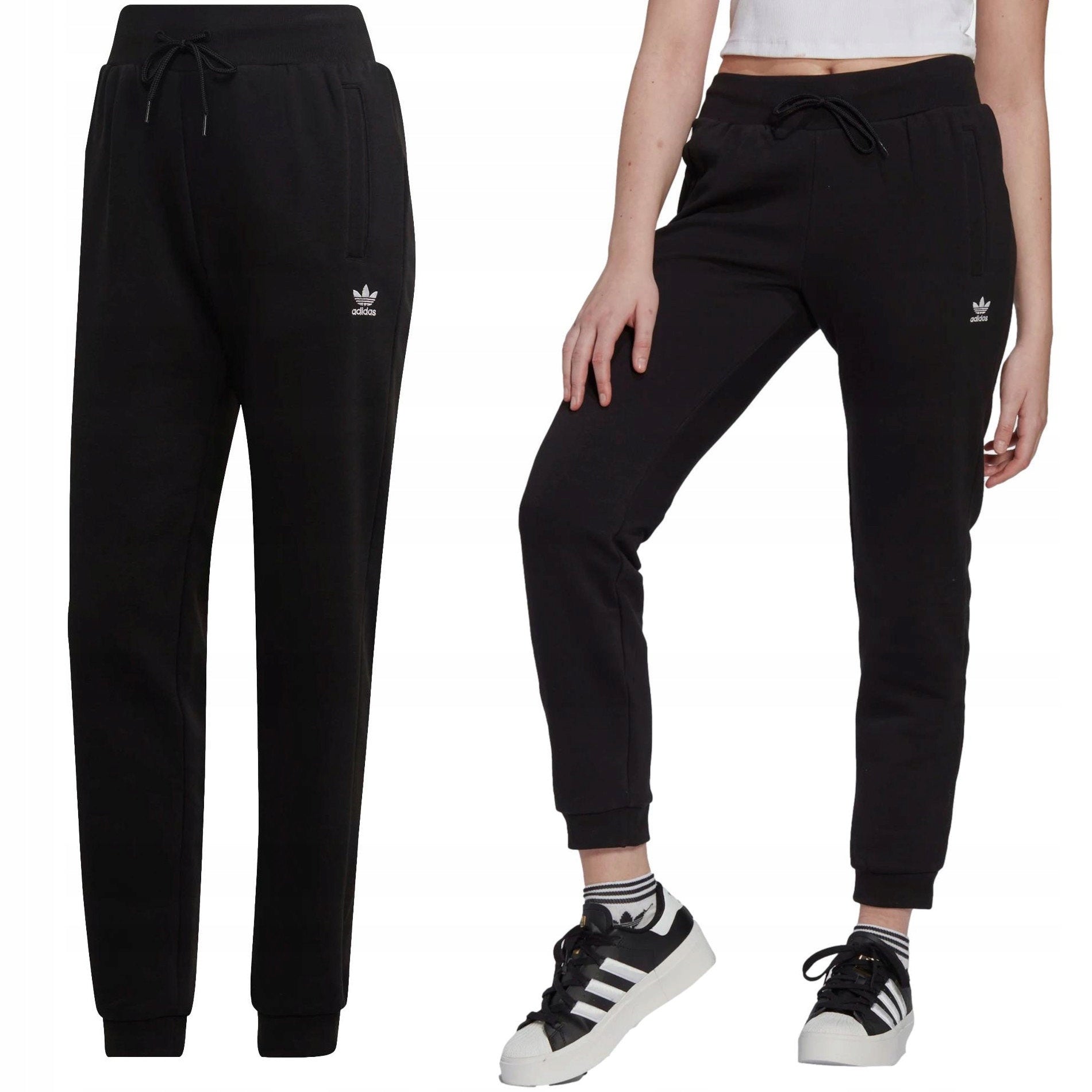 Kelnės moterims Adidas, juodos