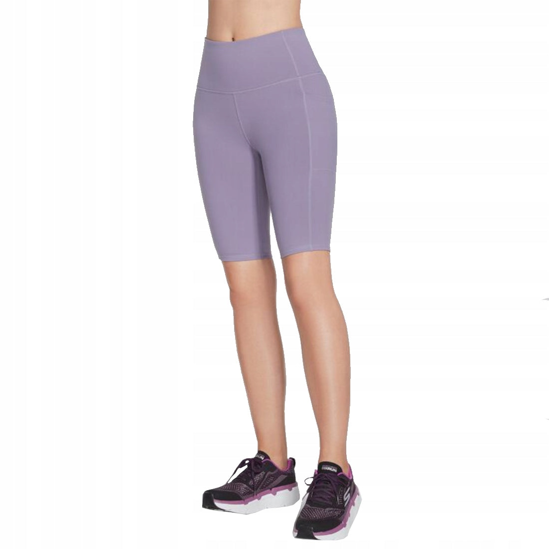 Sportshorts für Damen Skechers Go Walk High Waisted Bike Short, lila 
