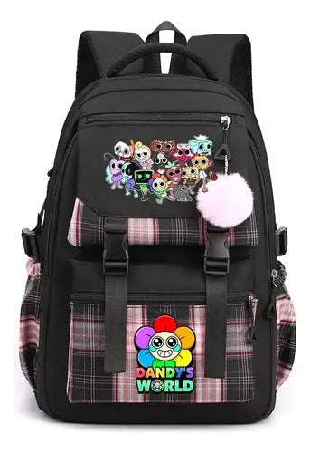 Dandy's World School BACKPACK SATCHEL YOUTH PATTERNS A4 LARGE COLORS