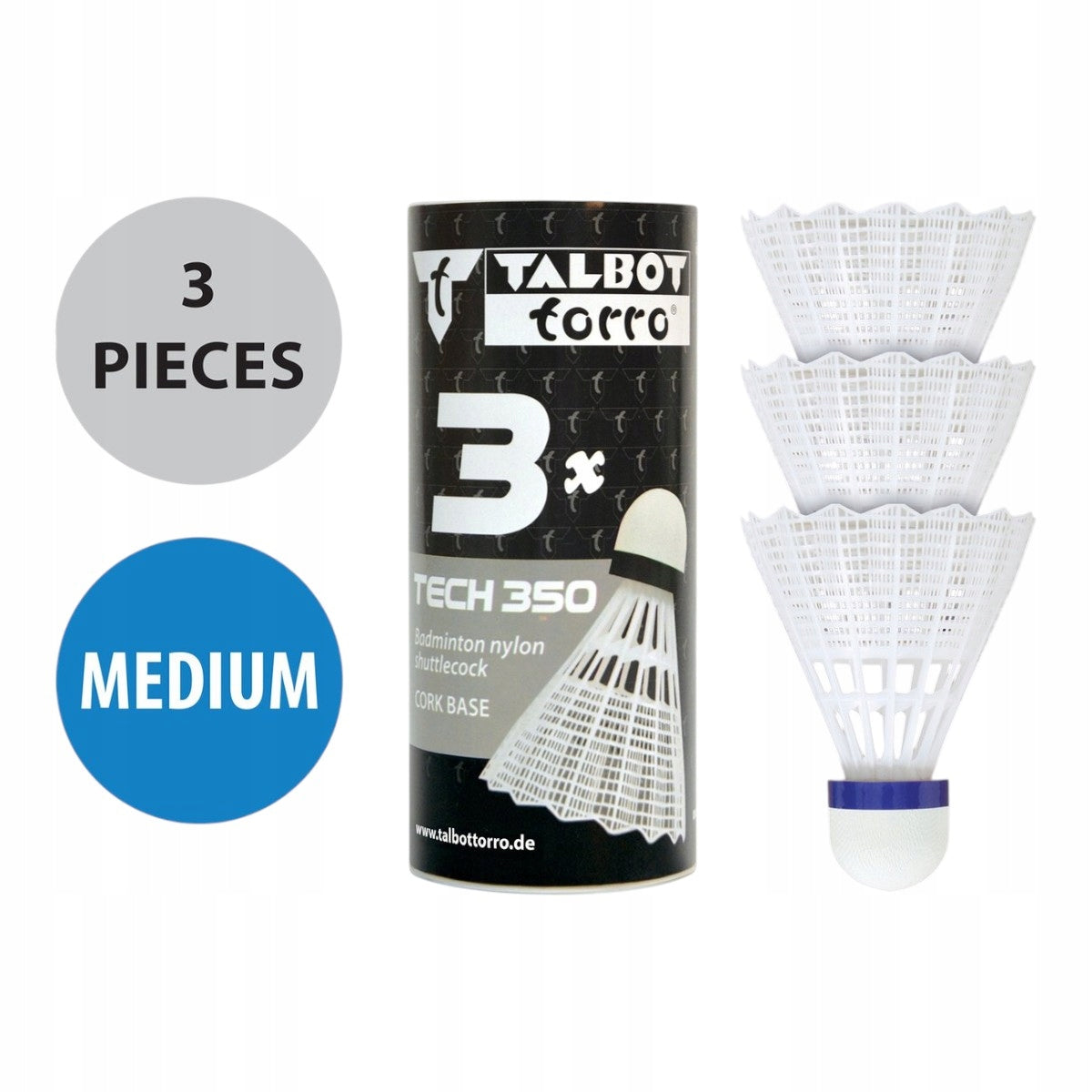 Darts for Badminton Talbot Tech 350 Fast 3 pcs Recreational Training r.-