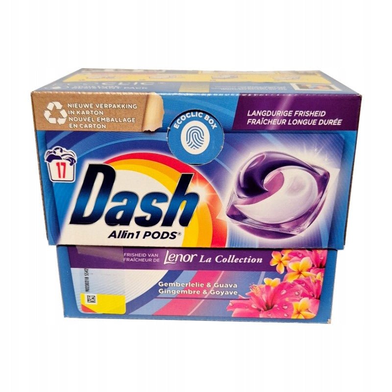 Dash All in1 Pods Lenor Gemberlelie & Guava Washing Capsules 17pcs