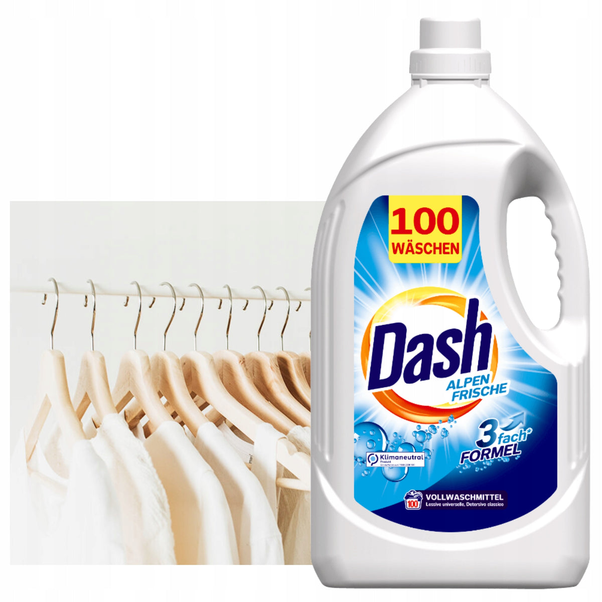 Dash Gel for Washing Fabrics Universal Alpen 100 Washes 5l Packaging status original